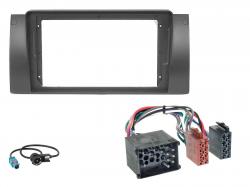 Radioeinbauset f�r 9 Zoll Autoradio in BMW X5 (2000-2002), 17-Pin Rundpin