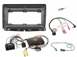 Einbauset mit Lenkradadapter f�r 9 Zoll Autoradio in Fiat 500 (ZAF312, ab 2016), Videoeingang, 52Pin
