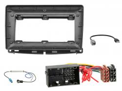 Einbauset mit Lenkradadapter f�r 9 Zoll Autoradio in Fiat 500 (ZAF312, ab 2016), USB