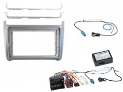 Radioeinbauset mit CAN-Bus f�r 9 Zoll Autoradio in VW Polo V6R (2014-2017) - silber