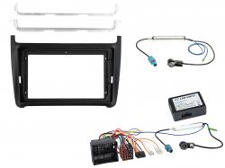 Radioeinbauset mit CAN-Bus f�r 9 Zoll Autoradio in VW Polo V6R (2014-2017) - schwarz