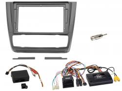 Radioeinbauset mit CAN-Bus f�r 9 Zoll Autoradio in BMW 1er E81 / E82/ E87/ E88 (07-13), Klima, Aktiv