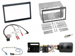 Einbauset mit Lenkradadapter f�r Doppel DIN Autoradio in Peugeot 307 (2006-2009)
