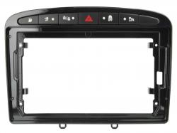 Einbaurahmen f�r 9 Zoll Autoradio in Peugeot 308 (09/2007-07/2015) - Klavierlack
