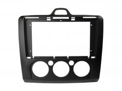 Einbaurahmen f�r 9 Zoll Autoradio in Ford Focus manuelle Klimaanlage (2004-2011) - schwarz