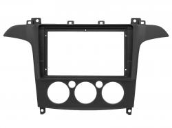 Einbaurahmen f�r 9 Zoll Autoradio in Ford Galaxy / S-Max manuelle Klimaanlage (2006-2015) - schwarz
