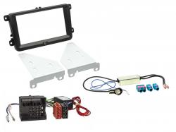 Radioeinbauset f�r Doppel DIN Autoradio in VW Caddy (2015-2020), Sharan, T6, Amarok / Seat Alhambra