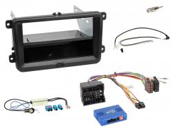 Einbauset mit Lenkradadapter f�r DIN Autoradio in VW Caddy, Sharan, T6, Amarok / Seat Alhambra
