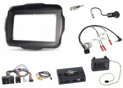 Einbauset mit Lenkradadapter f�r 9 Zoll Autoradio in Jeep Renegade (2014-2023)