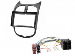 Radioeinbauset f�r 9 Zoll Autoradio in Peugeot 206 (1998-2010)