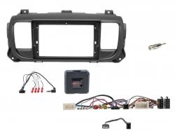 Einbauset mit Lenkradadapter f�r 9 Zoll Autoradio in Mitsubishi Pajero (2014-2018) - Kamera, CAN