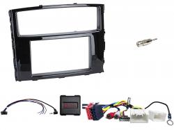 Einbauset mit Lenkradadapter f�r Doppel DIN Autoradio in Mitsubishi Pajero / Shogun (2014-2018)