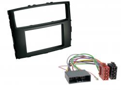 Radioeinbauset f�r Doppel DIN Autoradio in Mitsubishi Pajero (2006-2014) 17 Pin Hondastecker