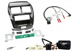 Einbauset mit Lenkradadapter f�r DIN Autoradio in Citroen C4 Aircross (2014-2017) Klavierlack