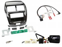 Einbauset mit Lenkradadapter f�r Doppel DIN Autoradio in Citroen C4 Aircross (2014-2017) Klavierlack