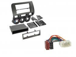 Radioeinbauset f�r Doppel DIN Autoradio in Honda Jazz (2004-2008) - rauch-silber