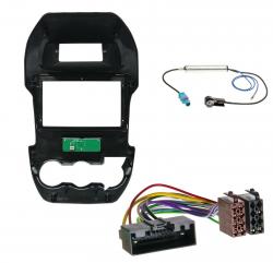 Radioeinbauset f�r 9 Zoll Autoradio in Ford Ranger (T6, 2012-2014) - schwarz