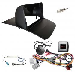 Einbauset mit Lenkradadapter f�r 9 Zoll Autoradio in Ford Fiesta (2010-2014) - schwarz
