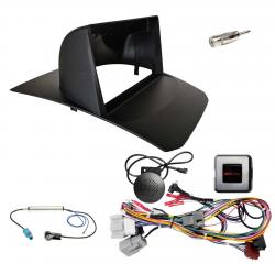 Einbauset mit Lenkradadapter f�r 9 Zoll Autoradio in Ford Fiesta (2009-2010) - schwarz