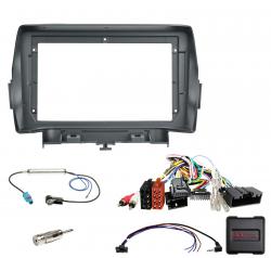 Einbauset mit Lenkradadapter f�r 9 Zoll Autoradio in Ford Kuga (2013-2019) - schwarz