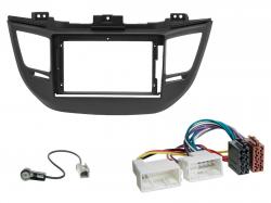 Radioeinbauset f�r 9 Zoll Autoradio in Hyundai Tucson (TL, 2015-2018) - schwarz
