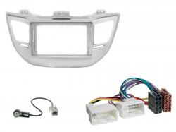Radioeinbauset f�r 9 Zoll Autoradio in Hyundai Tucson (TL, 2015-2018) - silber