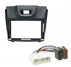 Radioeinbauset f�r 9 Zoll Autoradio in Isuzu D-Max (2012-2018), MU-X - schwarz