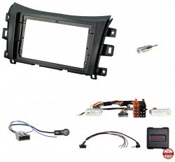 Einbauset mit Lenkradadapter f�r 9 Zoll Autoradio in Nissan Juke (2011-2014), Telefon