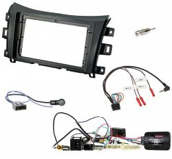 Einbauset mit Lenkradadapter f�r 9 Zoll Autoradio in Nissan Navara (2015-2019)