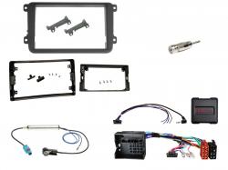 Einbauset mit Lenkradadapter f�r 9 Zoll Autoradio in VW Golf V (ab 2003)