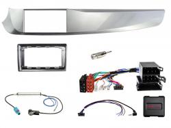 Einbauset mit Lenkradadapter f�r 9 Zoll Autoradio in Alfa Romeo Giulietta 940 (2010-2013), silber