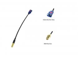 Antennenadapter - Fakra I (Buchse) - SMA (Buchse) - f�r Selfsat 7560 Router f�r GPS
