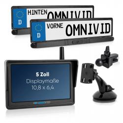 omniVID Solar6 DUO Kabelloses Solar-R�ckfahrvideosystem - 160� Universelle Nummernschildkamera
