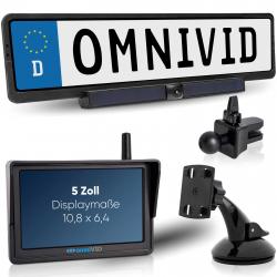 omniVID Solar5 Kabelloses Solar-R�ckfahrvideosystem - 160� Universelle Nummernschildkamera