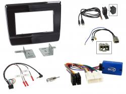 Einbauset mit Lenkradadapter f�r Doppel DIN Autoradio in Isuzu D-MAX (ab 2020) - Klavierlack schwarz