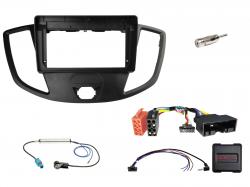 Einbauset mit Lenkradadapter f�r 9 Zoll Autoradio in Ford Transit (FAC/FAD, 2014-2019)