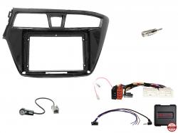 Einbauset mit Lenkradadapter f�r 9 Zoll Autoradio in Hyundai i20 (GB, 2014-2018) - schwarz