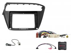 Einbauset mit Lenkradadapter f�r 9 Zoll Autoradio in Hyundai i20 (GB, 2018-2020) - Kamera, schwarz