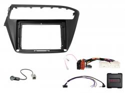Einbauset mit Lenkradadapter f�r 9 Zoll Autoradio in Hyundai i20 (GB, 2018-2020) - schwarz
