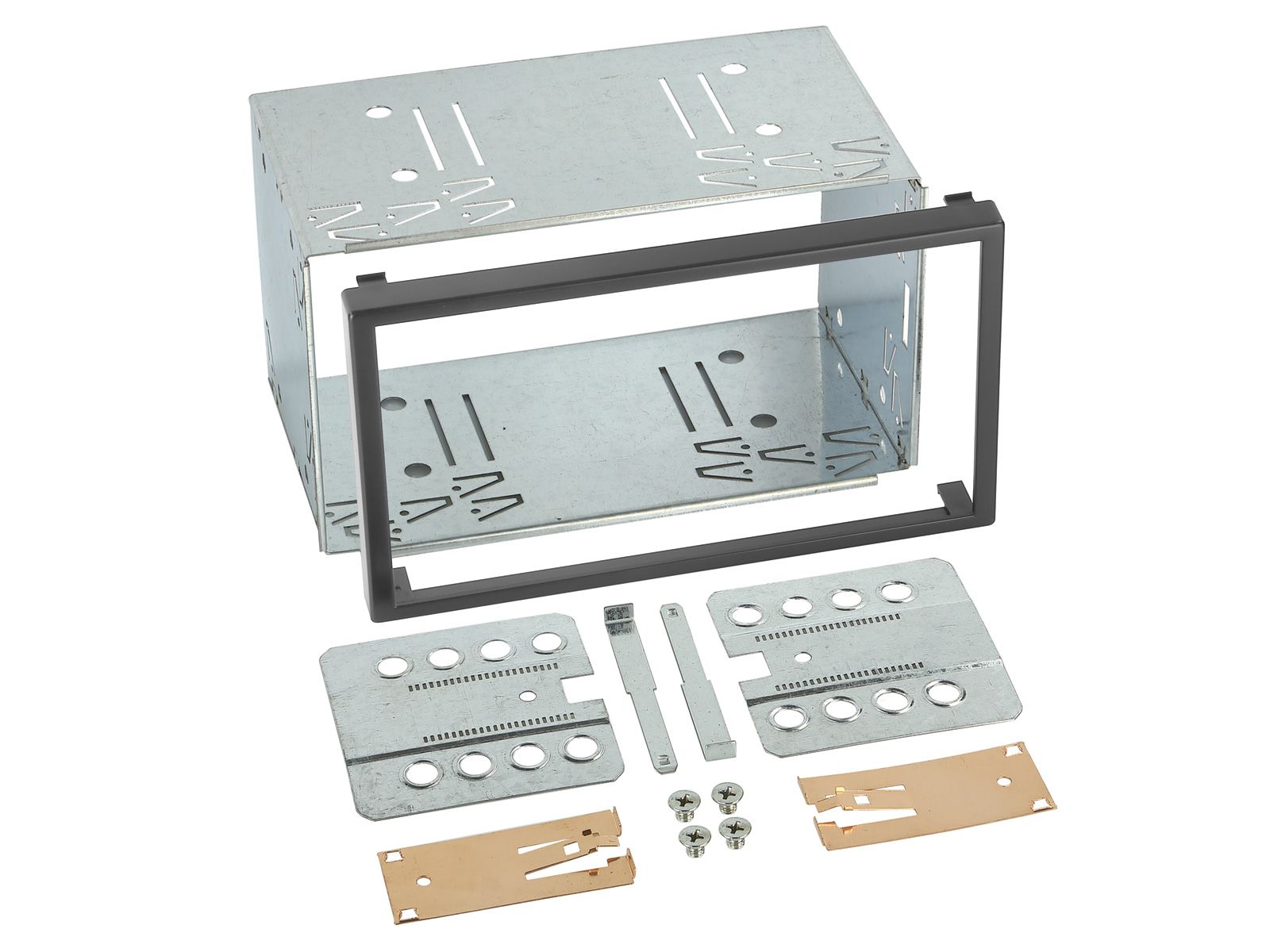 Metall - Installations Kit für Doppel DIN Blenden (182x103 mm) - 24430.1 / 381230-00