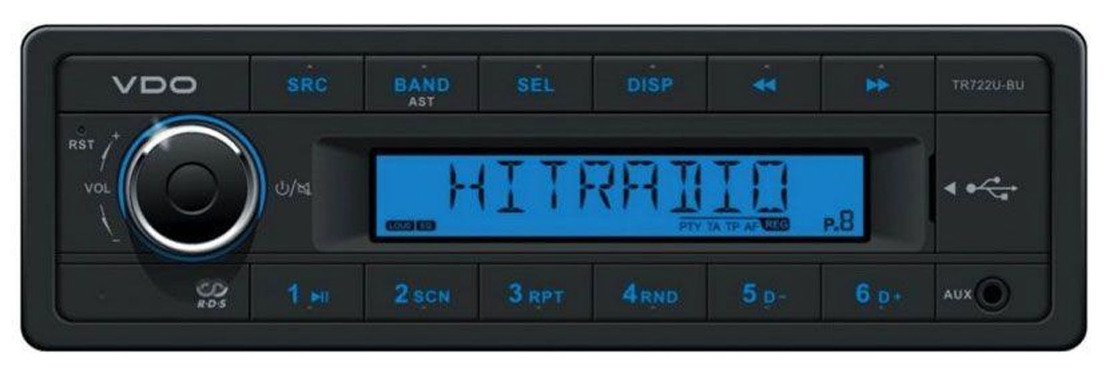 VDO TR722U-BU 24 Volt - MP3-Autoradio mit USB / AUX-IN