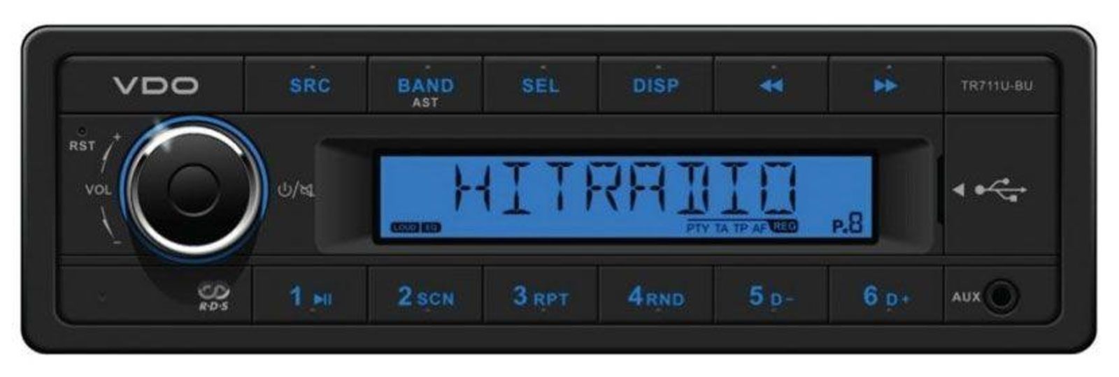VDO TR711U-BU - MP3-Autoradio mit USB / AUX-IN
