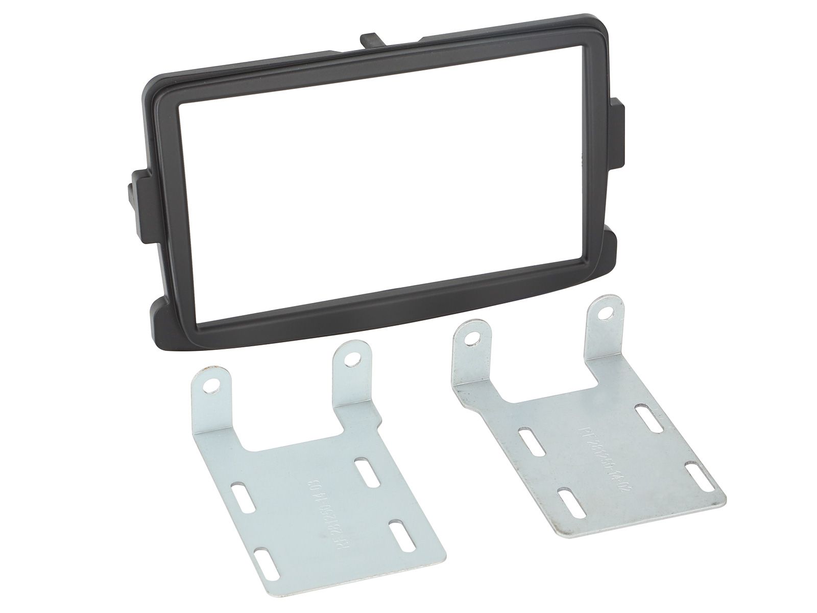 Kit Sound-way Per Montare Autoradio 2 DIN Su Dacia Duster, Logan, Sandero, Dokker, Lodgy E Renault Symbol, Captur, Trafic – Nero Lucido, Completo Di Staffe, Cavo ISO E Adattatore Antenna