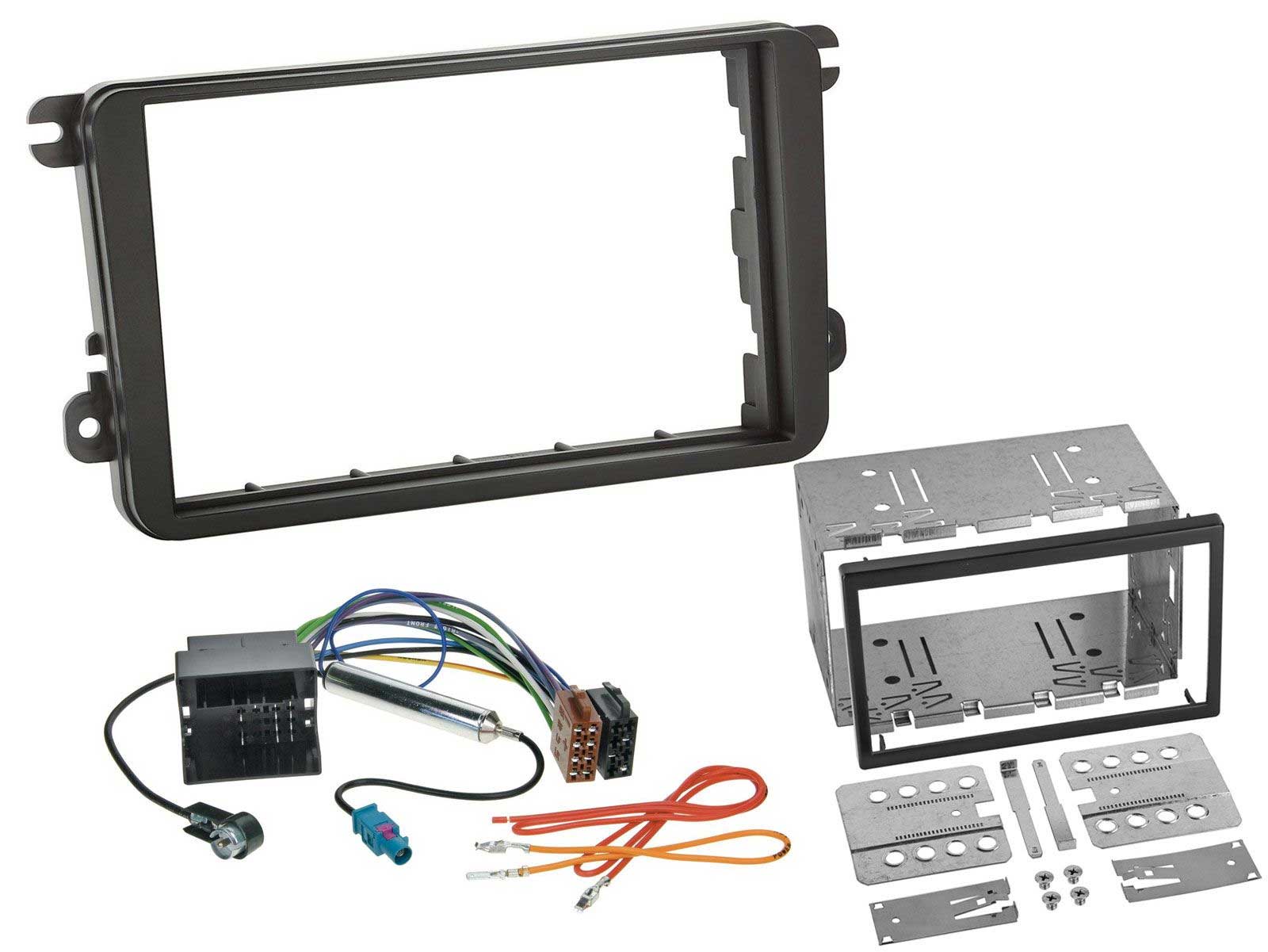 Radioeinbauset für Doppel DIN Autoradio in VW Caddy, Golf (5, 6), Jetta (ab  2003)