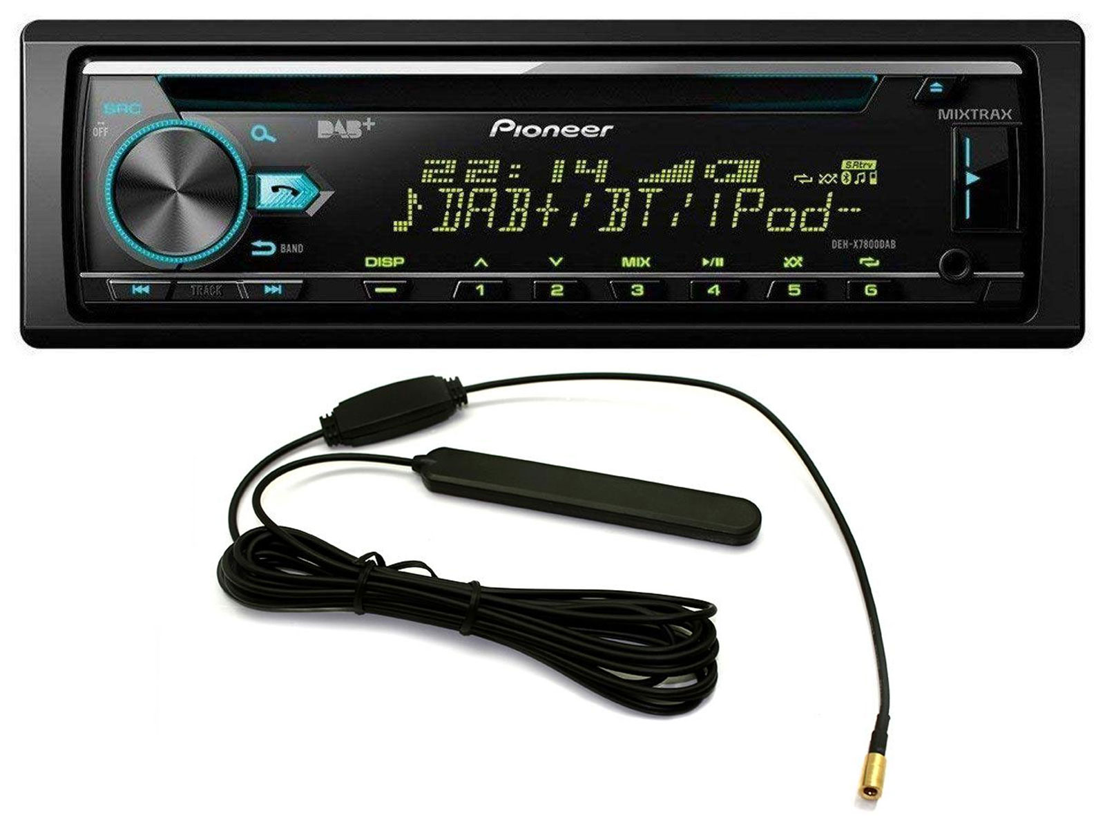 Pioneer DEH-X7800DAB Autoradio DAB+ Tuner, Bluetooth®-Freisprecheinrichtung,  Anschluss für Lenkradfernbedienung versandkostenfrei