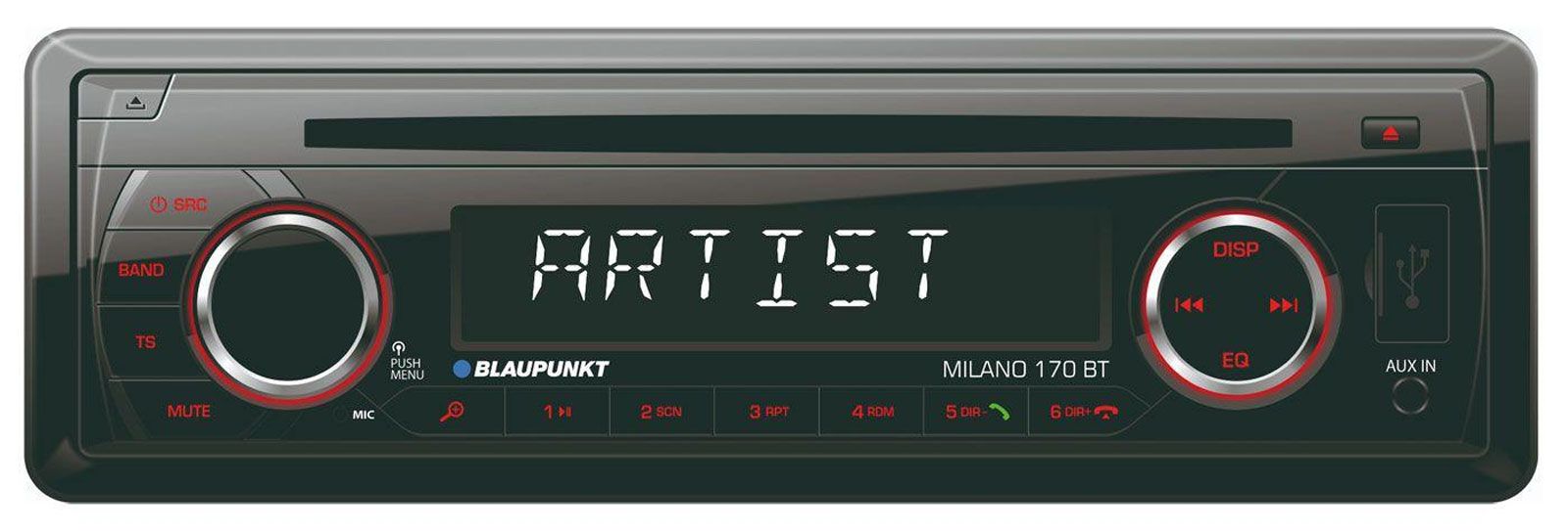 Blaupunkt Milano 170 BT - CD/MP3-Autoradio mit Bluetooth / USB / SD / AUX-IN
