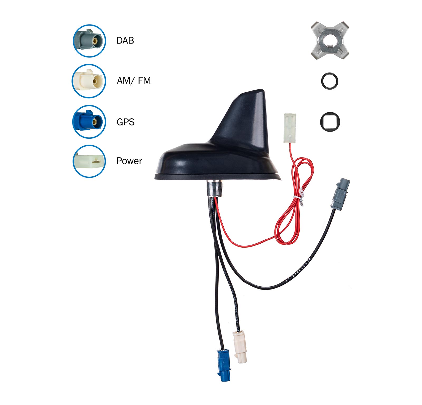 Dachantenne Antenne Shark DAB DAB + GPS FM Auto Design aktiv