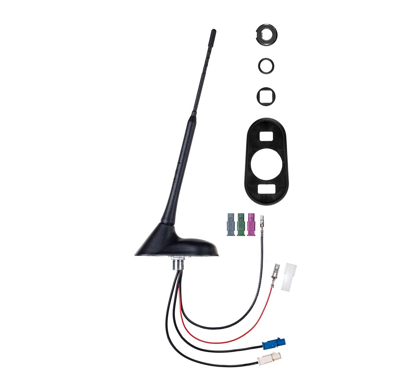 Antenne Bad Blankenburg - Kombiflexantenne aktiv - FM/DAB+ oder DVB-T2/GPS  - Fakra - 3793.01