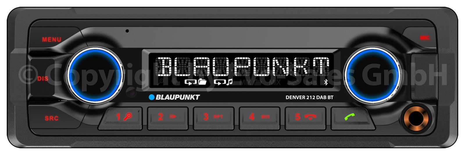 Blaupunkt Denver 212 DAB BT - MP3-Autoradio mit DAB / Bluetooth / USB / AUX-IN