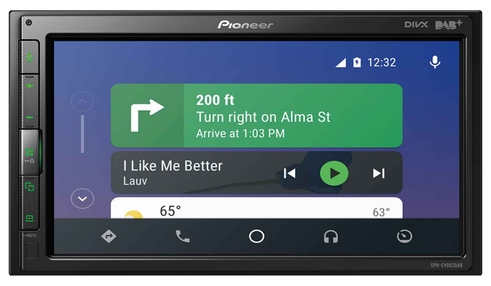 Pioneer SPH-EVO62DAB-CLIO - MP3-Autoradio mit Touchscreen / DAB / Bluetooth  / USB für Renault Clio
